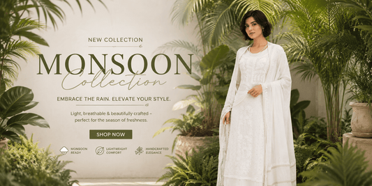 Cotton Chikankari Women’s Unstitched Kurta - Cream