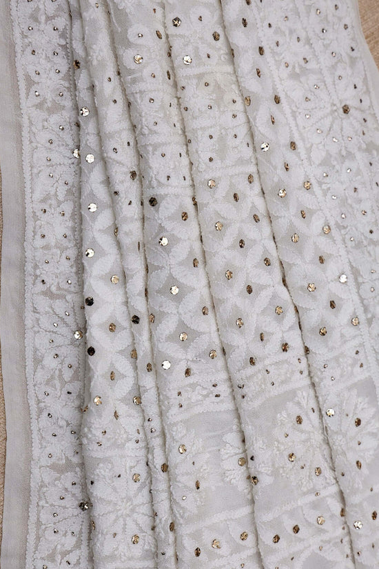 Viscose Chikankari & Mukaish Work Lehenga Set