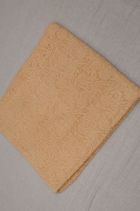 Viscose Chikankari Women Kurta Dupatta - Peach