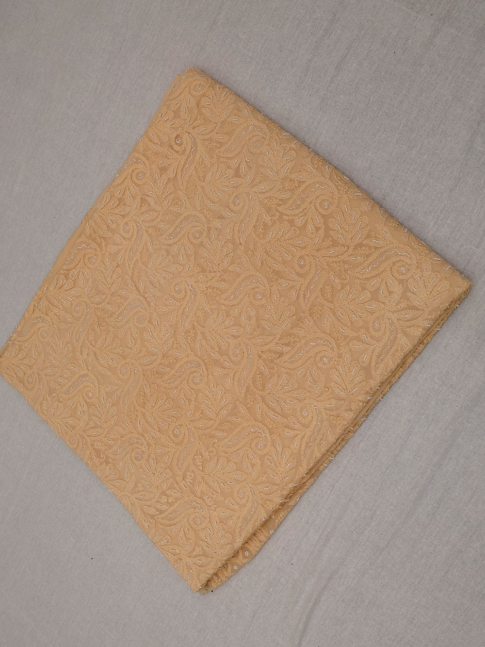 Viscose Chikankari Women Kurta Dupatta - Peach