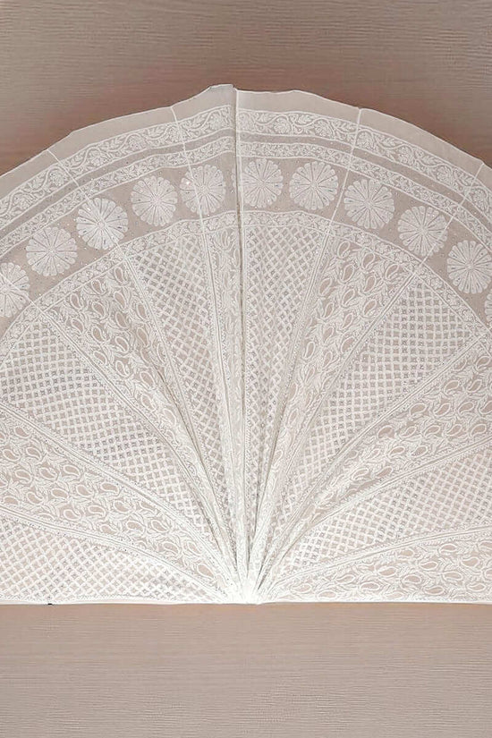 Viscose Heavy Chikankari & Zardozi Embroidered Lehenga Set – Off White