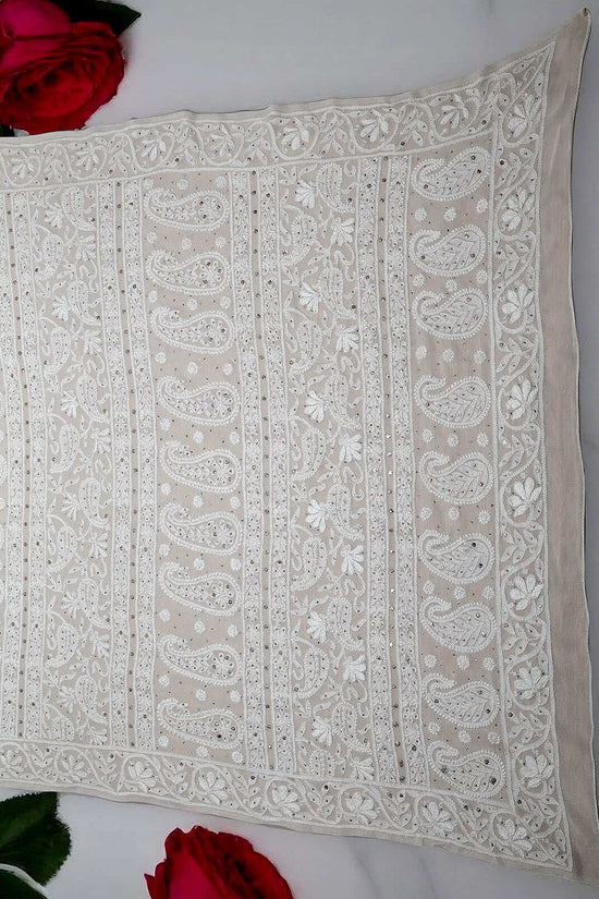 Viscose Heavy Chikankari & Zardozi Embroidered Lehenga Set – Off White