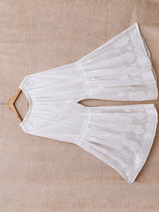 Viscose Chikankari Women’s Bottom – Off White