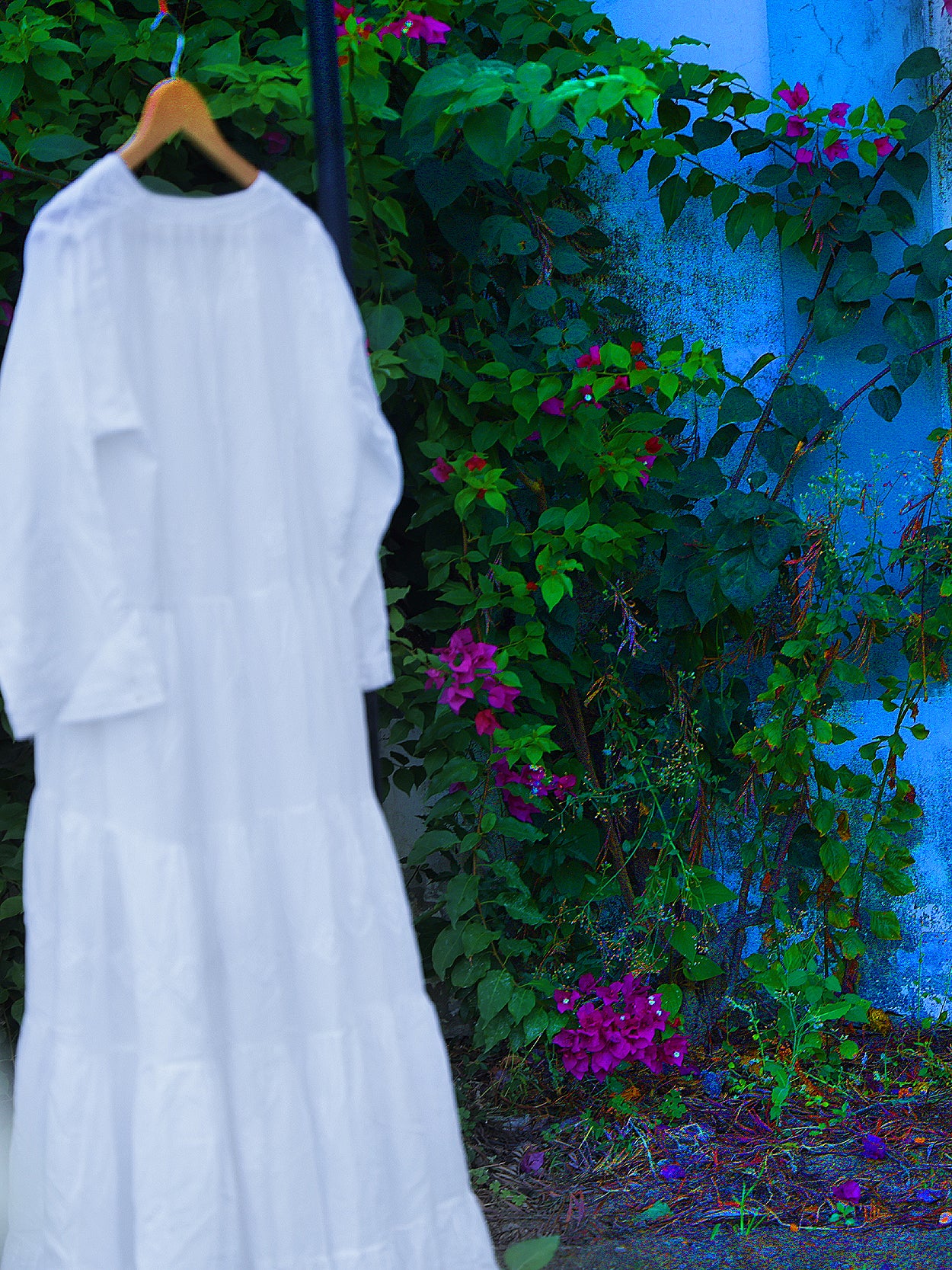 Cotton Chikankari Women Unstitchrd Angrakha - Off White