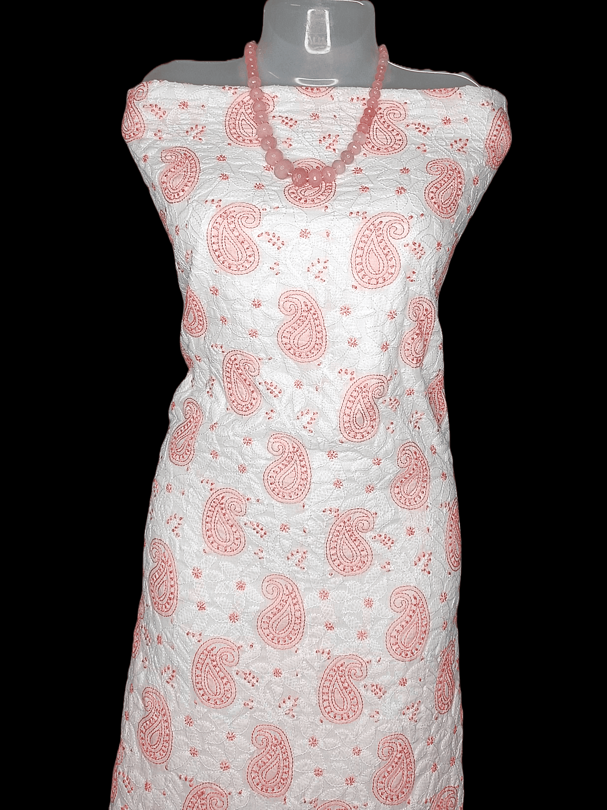 Cotton Chikankari Women’s Unstitched Kurta - Cream