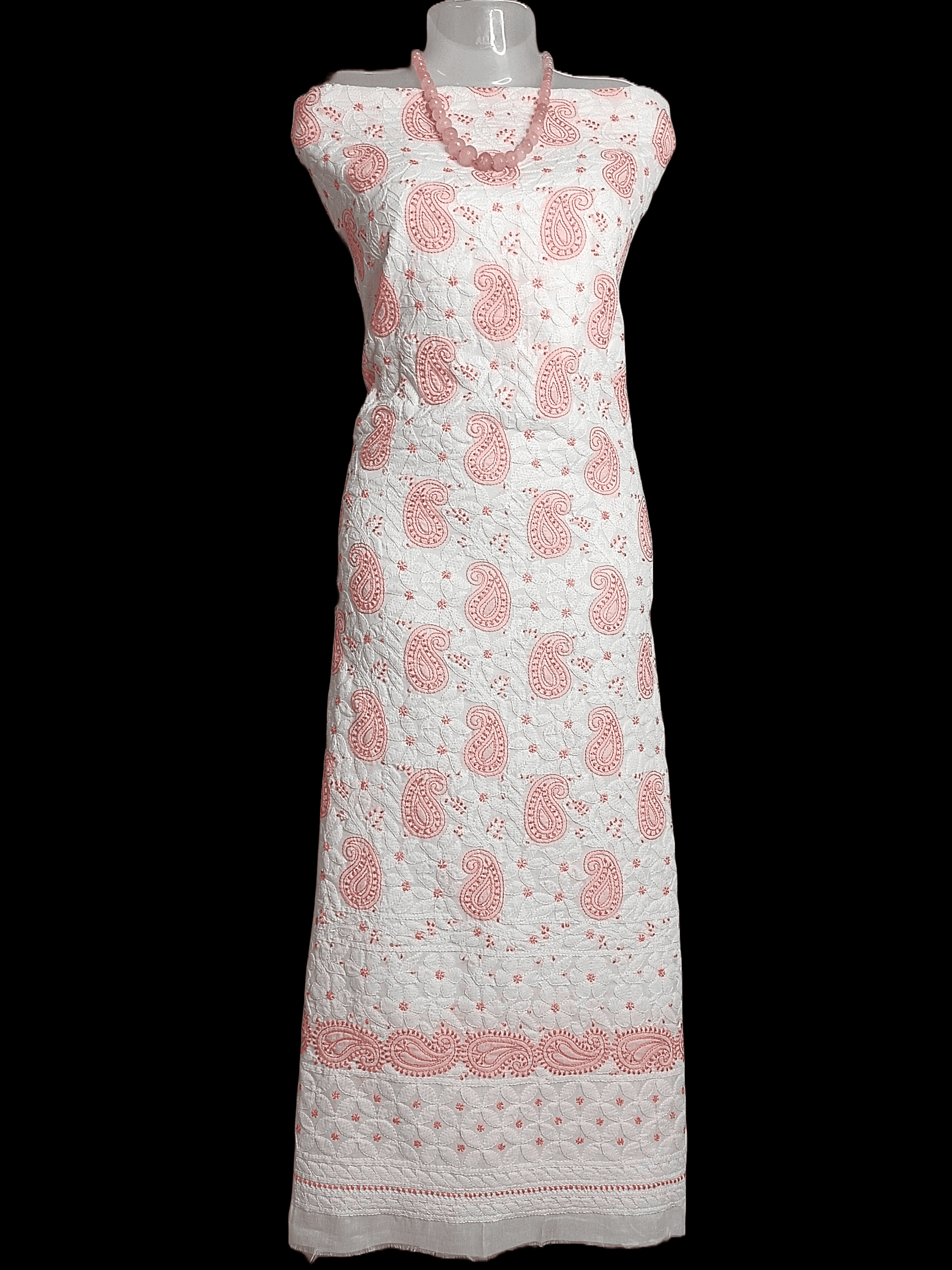 Cotton Chikankari Women’s Unstitched Kurta - Cream